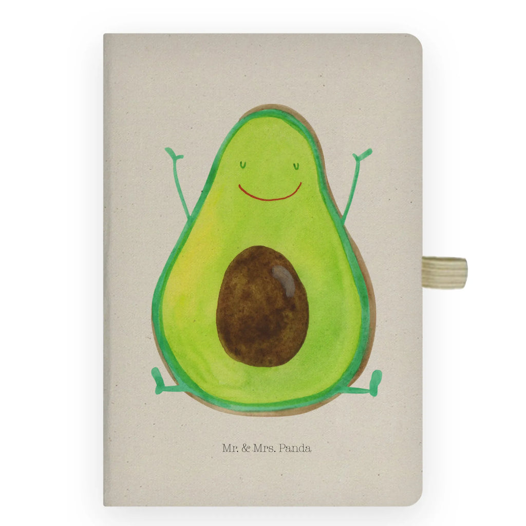 Cotton notebook avocado Happy Notizen, Eintragebuch, Tagebuch, Notizblock, Adressbuch, Journal, Kladde, Skizzenbuch, Notizheft, Schreibbuch, Schreibheft, Avocado, Veggie, Vegan, Gesund, Chaos