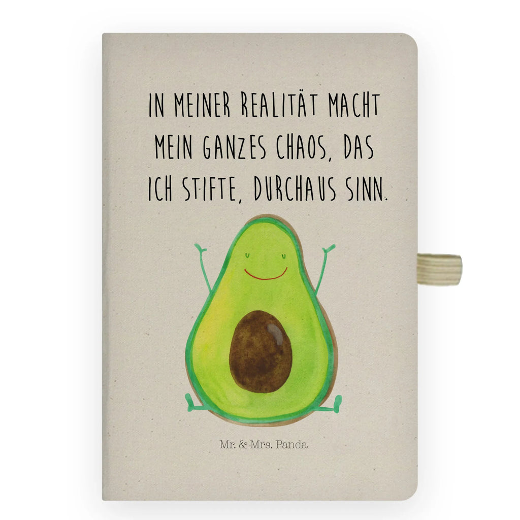 Cotton notebook avocado Happy Notizen, Eintragebuch, Tagebuch, Notizblock, Adressbuch, Journal, Kladde, Skizzenbuch, Notizheft, Schreibbuch, Schreibheft, Avocado, Veggie, Vegan, Gesund, Chaos