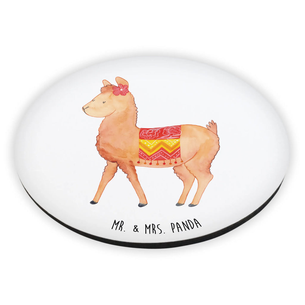 Round magnet alpaca Proud calendar magnet, office magnet, magnetic board, refrigerator magnet, refrigerator magnets, magnet, alpaca, llama, pako, camel, Peru, animal, favourite animal