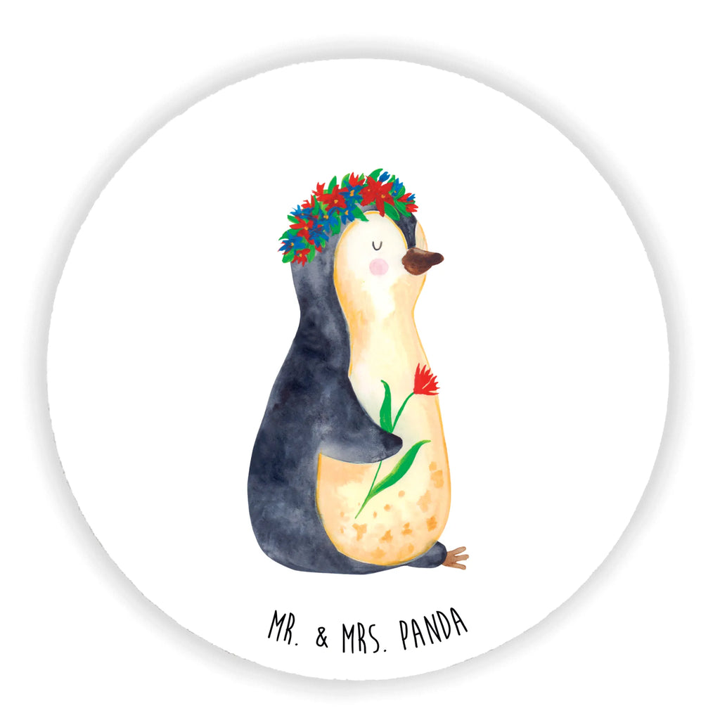 Rund Magnet Pinguin Blumenkranz rundmagnet, kühlschrankmagnete, magnete, Kühlschrankmagnet, Pinguin, Geschenkidee, Ziele, Liebeskummer, Motivation, Blumenkranz, Lebensziele, Pinguine, Universum, Wünsche, Leben, Lebenslust
