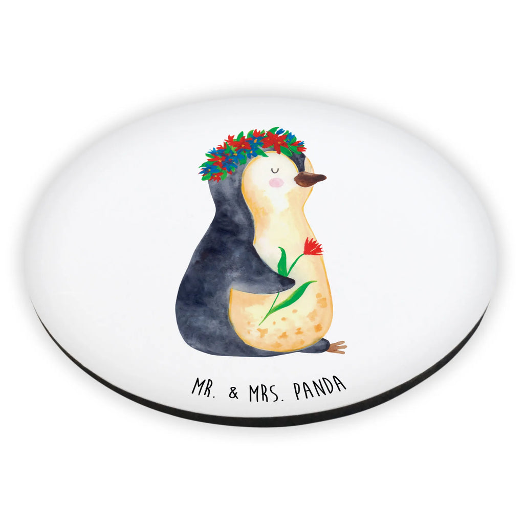 Rund Magnet Pinguin Blumenkranz rundmagnet, kühlschrankmagnete, magnete, Kühlschrankmagnet, Pinguin, Geschenkidee, Ziele, Liebeskummer, Motivation, Blumenkranz, Lebensziele, Pinguine, Universum, Wünsche, Leben, Lebenslust