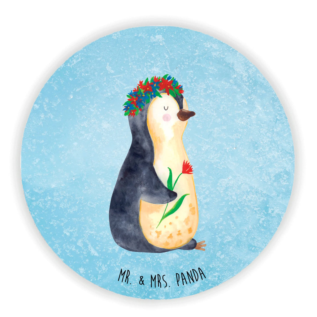 Rund Magnet Pinguin Blumenkranz rundmagnet, kühlschrankmagnete, magnete, Kühlschrankmagnet, Pinguin, Geschenkidee, Ziele, Liebeskummer, Motivation, Blumenkranz, Lebensziele, Pinguine, Universum, Wünsche, Leben, Lebenslust