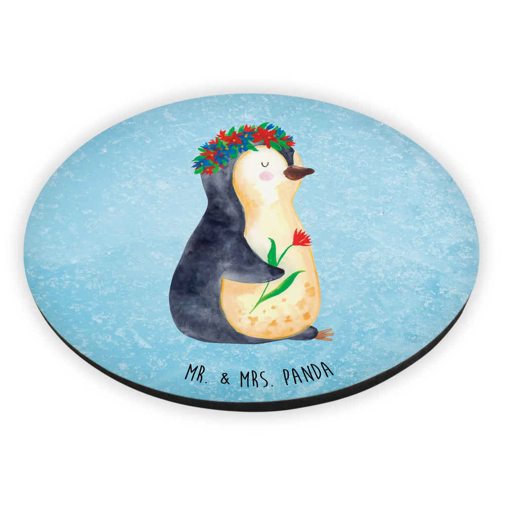 Rund Magnet Pinguin Blumenkranz rundmagnet, kühlschrankmagnete, magnete, Kühlschrankmagnet, Pinguin, Geschenkidee, Ziele, Liebeskummer, Motivation, Blumenkranz, Lebensziele, Pinguine, Universum, Wünsche, Leben, Lebenslust