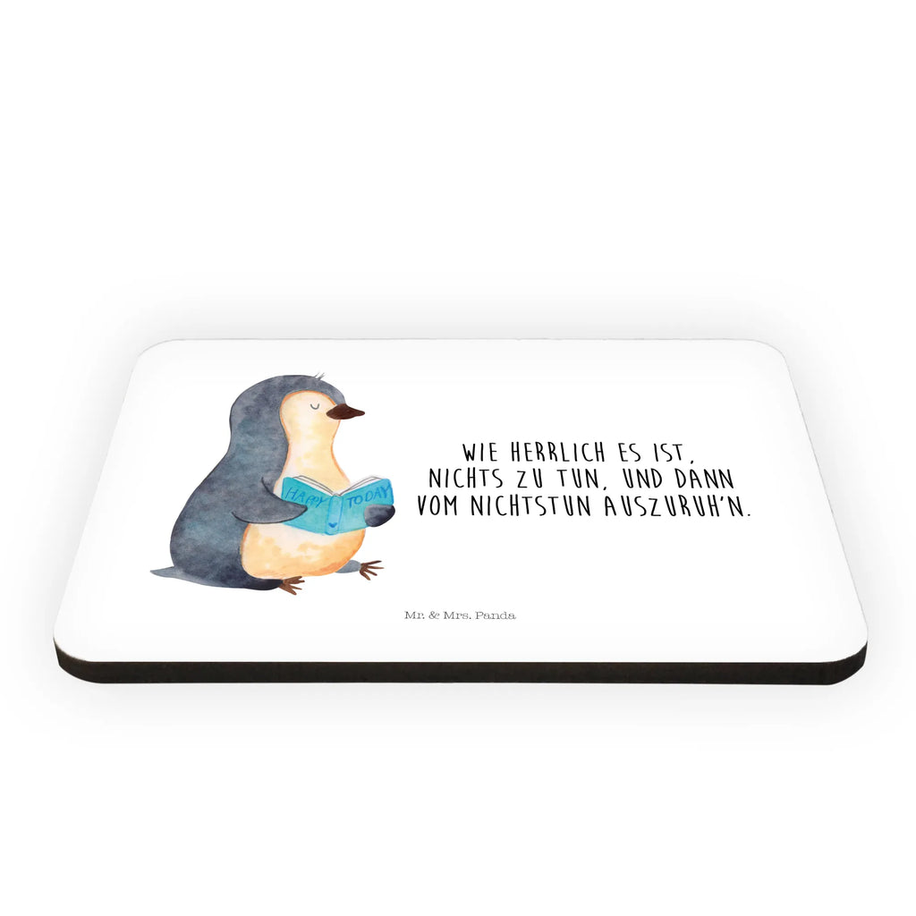 Magnes pingwin książka Kühlschrankmagnet, Motivmagnete, Pinnwandmagnet, Whiteboard Magnet, Notiz Magnet, Souvenir Magnet, Kühlschrank Dekoration, Dekomagnet, Pinguin, Buch, Pinguine, Bücherwurm, Urlaub, Freizeit, Ferien, Lesen, Nichtstun, Faulenzen