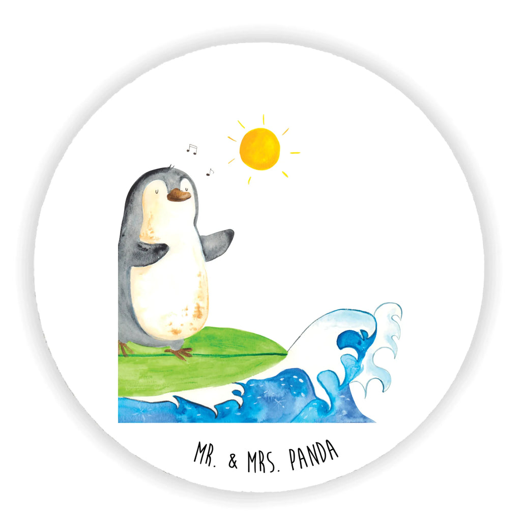 Rund Magnet Pinguin Surfer kühlschrankmagnete, magnete, rundmagnet, Kühlschrankmagnet, Pinguin, Wellen Reiten, Surfer, Wellen, Pinguine, Surfen, Hawaii, Portugal, Urlaub