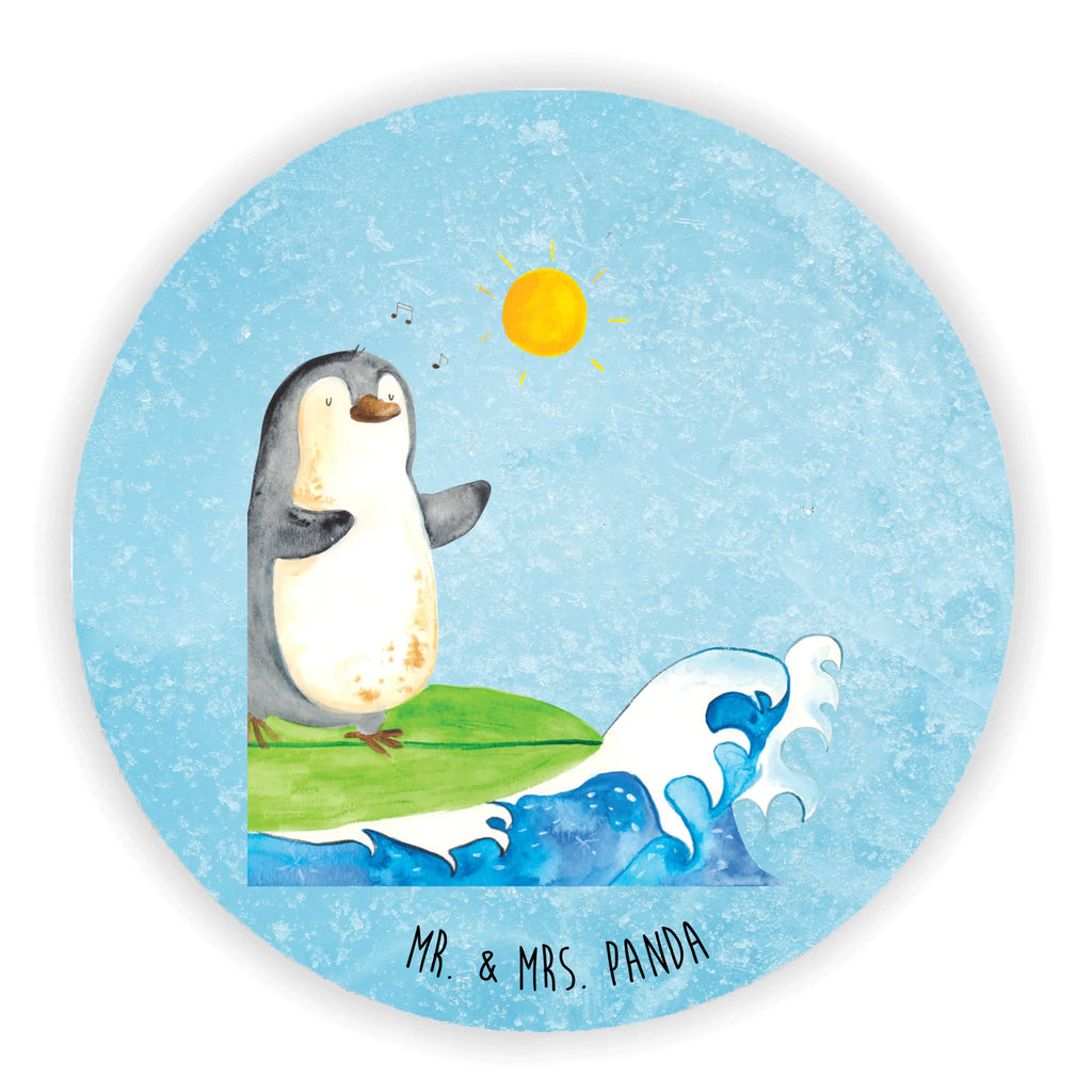 Rund Magnet Pinguin Surfer kühlschrankmagnete, magnete, rundmagnet, Kühlschrankmagnet, Pinguin, Wellen Reiten, Surfer, Wellen, Pinguine, Surfen, Hawaii, Portugal, Urlaub