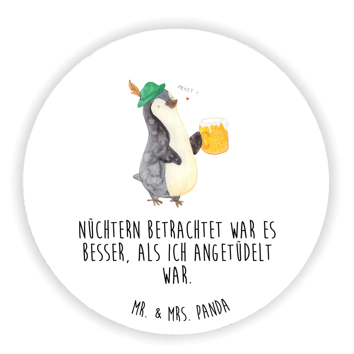 Round magnet Penguin Beer refrigerator magnets, magnetic board, office magnet, magnet, refrigerator magnet, calendar magnet, Penguin, North Pole, Winter, Penguins, beer, Oktoberfest, penguins