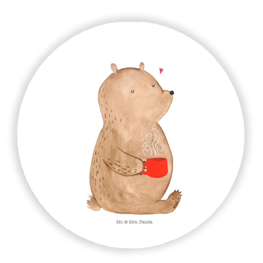 Okrągły magnes Niedźwiedź kawa Niedźwiedź, Miś, Pluszowy miś