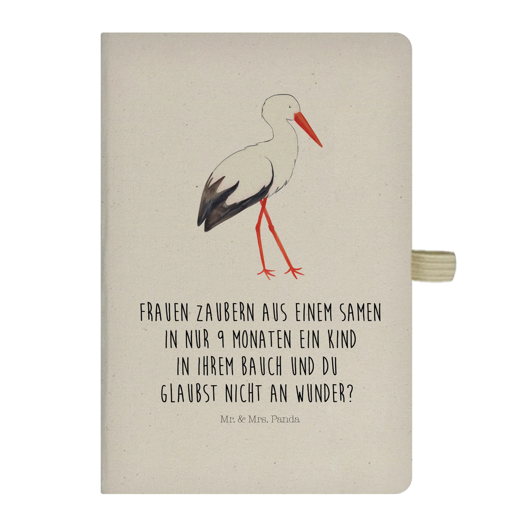 Cotton notebook Stork sketchbook, journal, writing book, address book, entry book, notepad, notebook, notes, diary, small animals, cute, funny, cute animal motives, hand drawn, small world, funny sayings, good mood, happy, gifts, gift ideas, special gifts, animal lover, card, becoming a mother, mother, baby bump, birth, stork, baby, mothers, pregnant, pregnancy