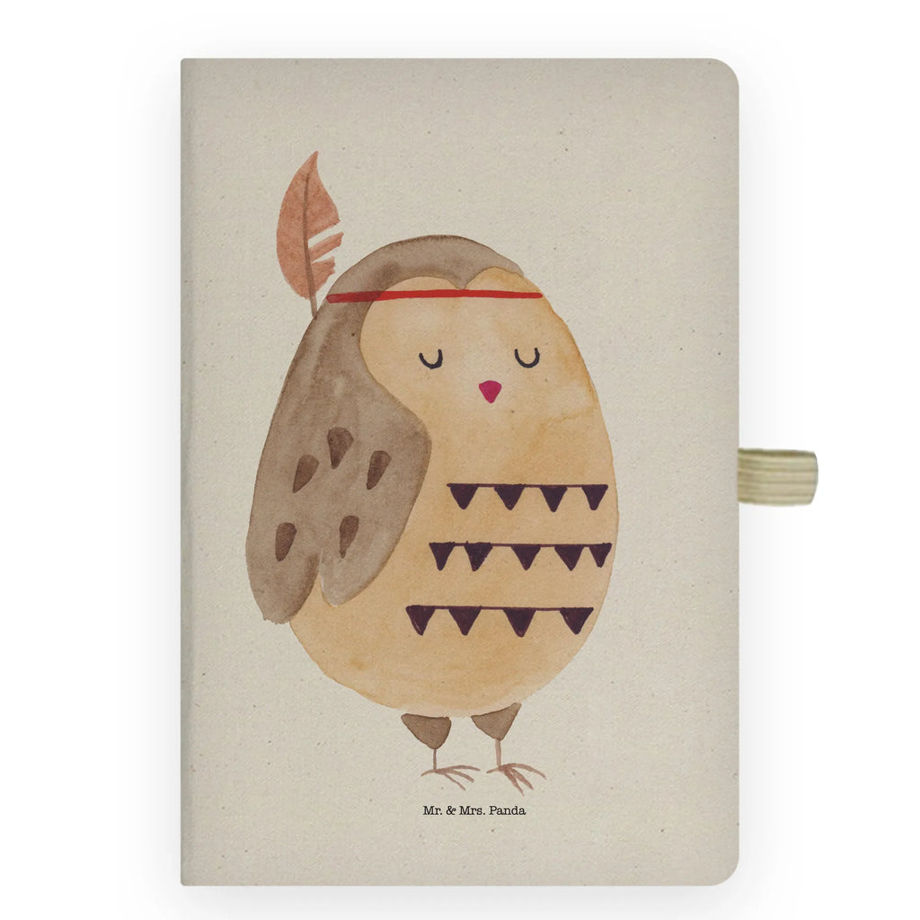 Bawełniany notatnik DIN A4 sowa Ozdoba z piór Sowa