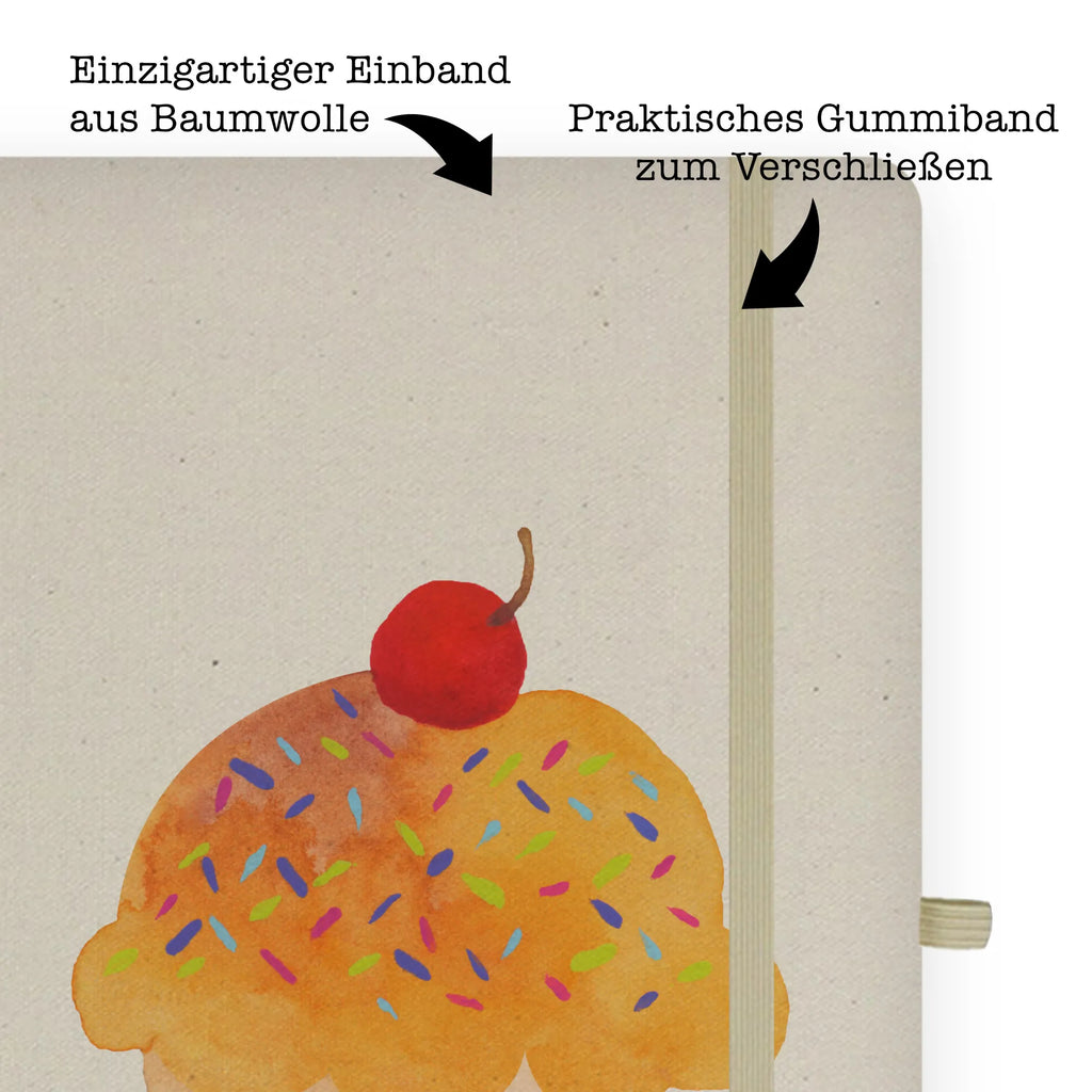 Bawełniany notatnik DIN A4 Babeczka Motywy zwierzęce, dobra energia, zabawne powiedzonka, zwierzęta