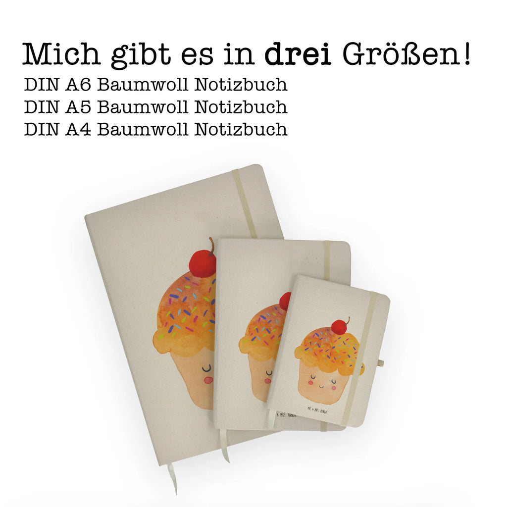 Bawełniany notatnik DIN A4 Babeczka Motywy zwierzęce, dobra energia, zabawne powiedzonka, zwierzęta