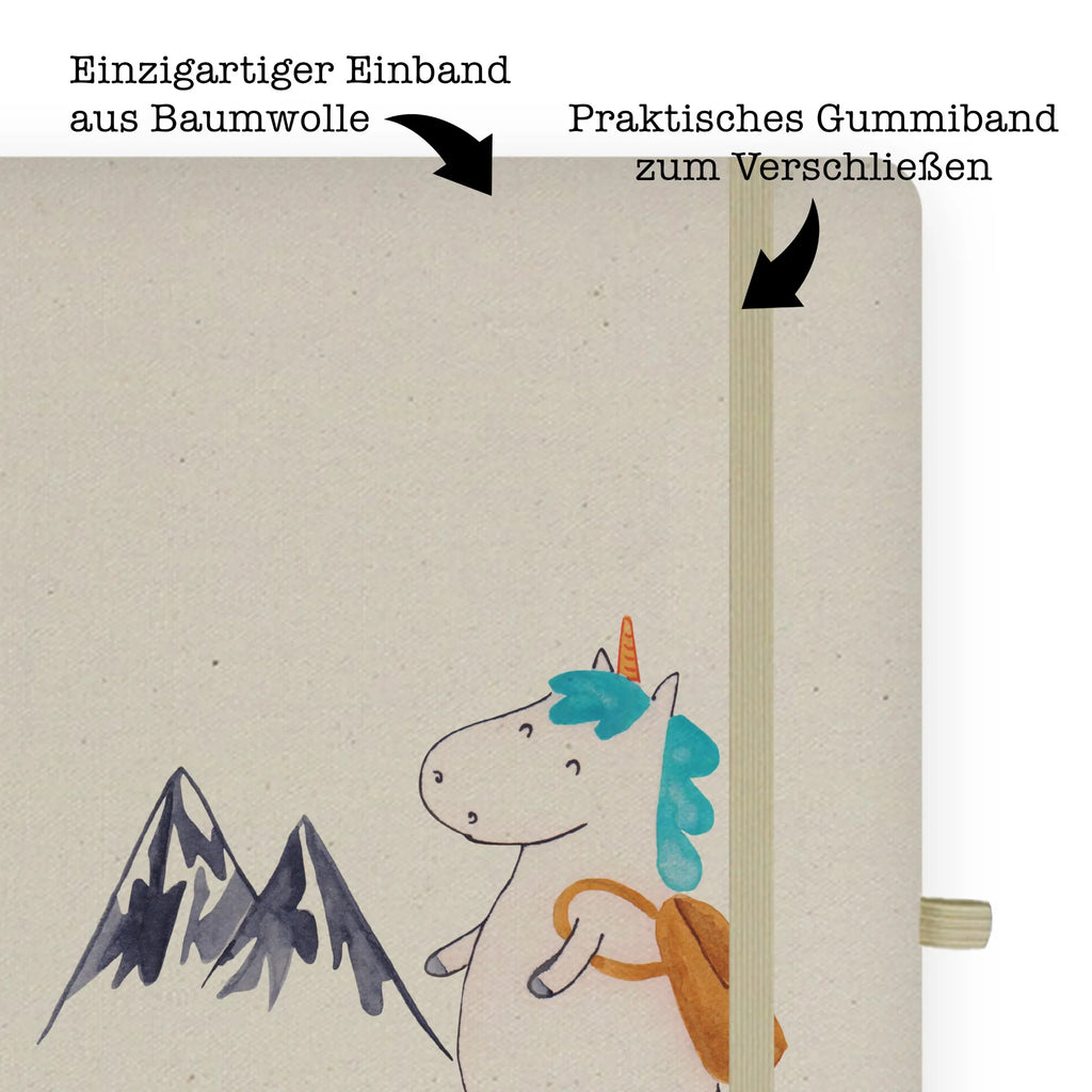 Cotton notebook unicorn climber notebook, writing book, diary, sketchbook, notepad, address book, entry book, notes, journal, unicorn, unicorns, vacation, english, adventure, travel, world trip, world traveler, adventurer, explorer, mountaineer, Einhorn, mountains