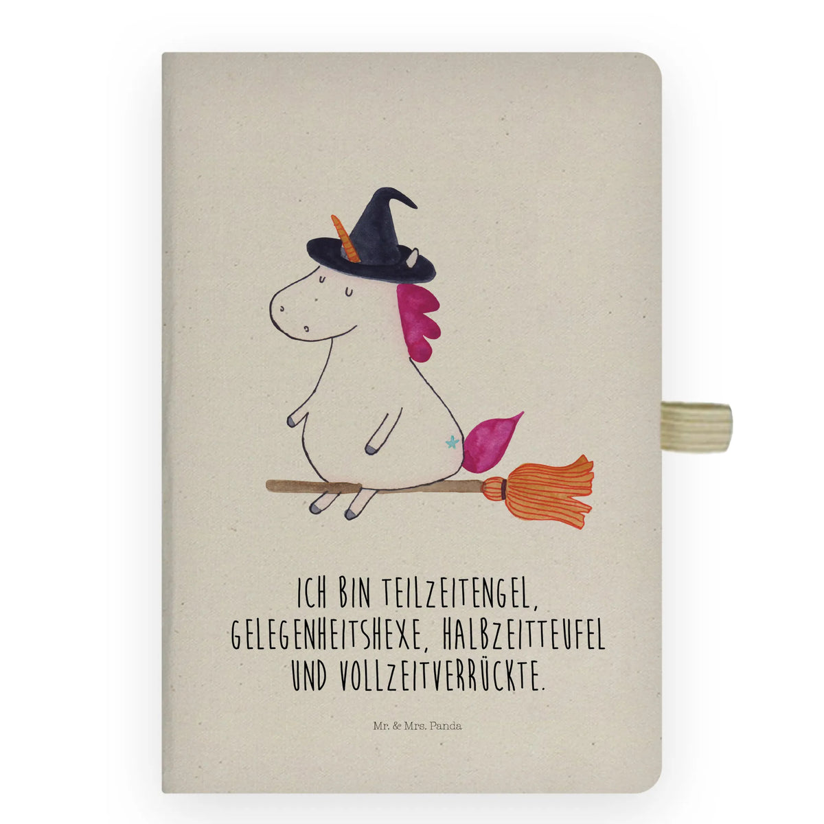 Cotton notebook unicorn Witch wife gift, bad girl, mad, witch, bitch, girlfriend present, devil