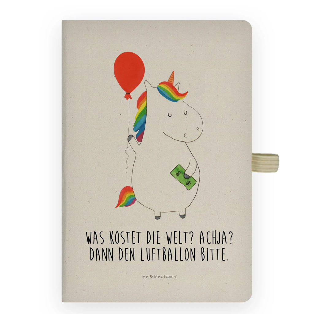Cotton notebook unicorn balloon sketchbook, notepad, notes, entry book, writing book, diary, journal, address book, notebook, unicorn, unicorns, girlfriend, fun, lifelong, balloon, funny, gift, money, saying, joy