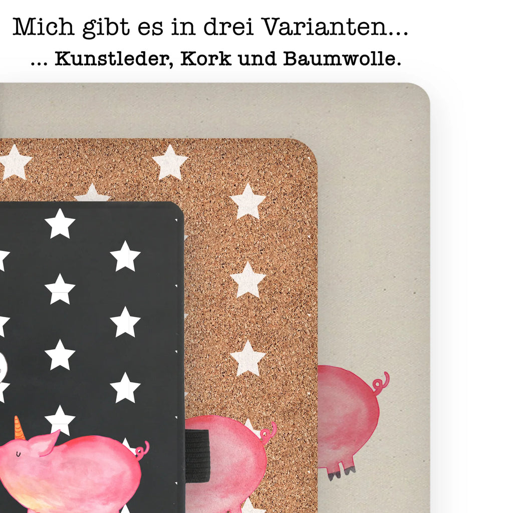 Bawełniany notatnik DIN A4 jednorożec świnia Jednorożec, jednorożce, dekoracje jednorożca, jednorożec