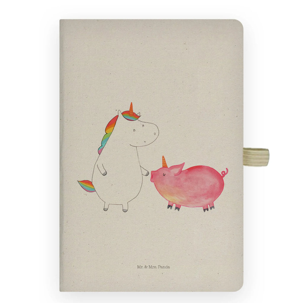 Bawełniany notatnik DIN A4 jednorożec świnia Jednorożec, jednorożce, dekoracje jednorożca, jednorożec