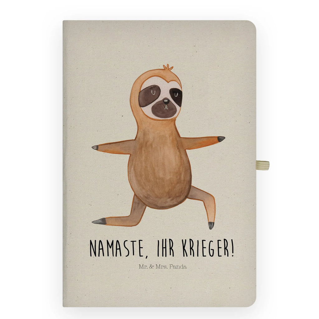 Cotton notebook sloth yoga notepad, sketchbook, entry book, notebook, notes, address book, diary, journal, writing book, Sloth, sloth, trend animal, namaste, lazy, favorite animal, warrior, yoga, yoga exercises