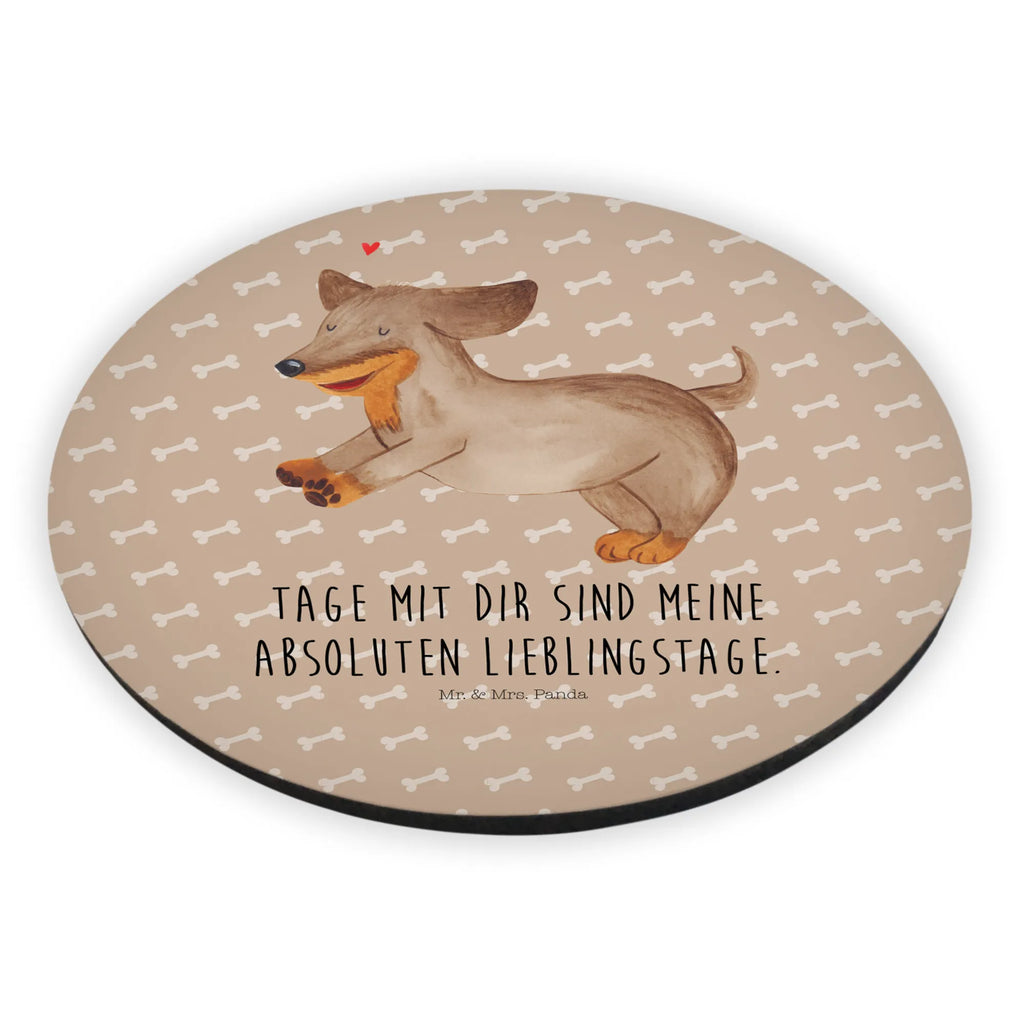 Rund Magnet Hund Dackel fröhlich Motivmagnete, Notiz Magnet, Pinnwandmagnet, Kühlschrank Dekoration, Kühlschrankmagnet, Dekomagnet, Whiteboard Magnet, Souvenir Magnet, Hund, Hundemotiv, Haustier, Hunderasse, Tierliebhaber, Hundebesitzer, Sprüche, happy dog, Dackel, Dachshund, Hunde