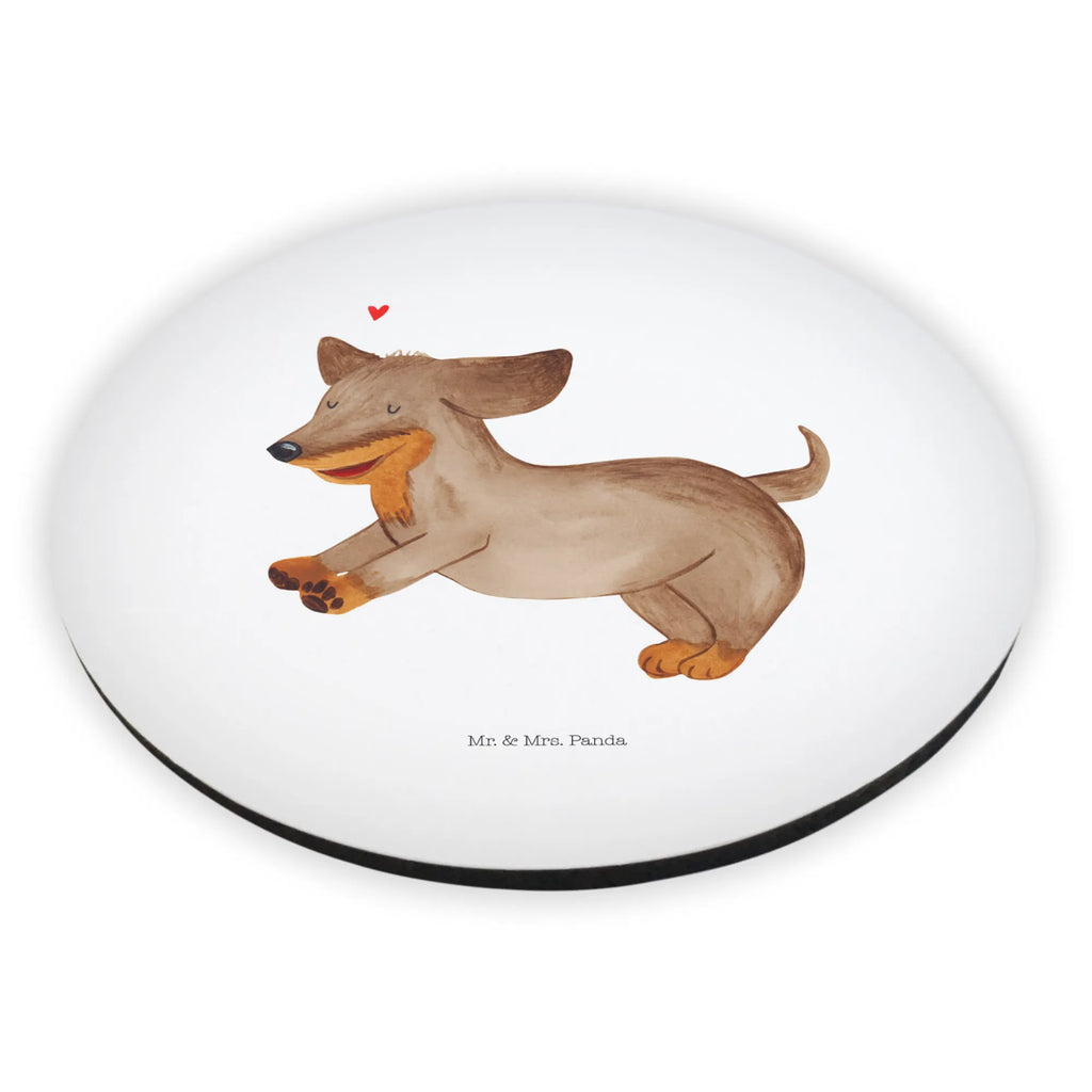 Rund Magnet Hund Dackel fröhlich Motivmagnete, Notiz Magnet, Pinnwandmagnet, Kühlschrank Dekoration, Kühlschrankmagnet, Dekomagnet, Whiteboard Magnet, Souvenir Magnet, Hund, Hundemotiv, Haustier, Hunderasse, Tierliebhaber, Hundebesitzer, Sprüche, happy dog, Dackel, Dachshund, Hunde