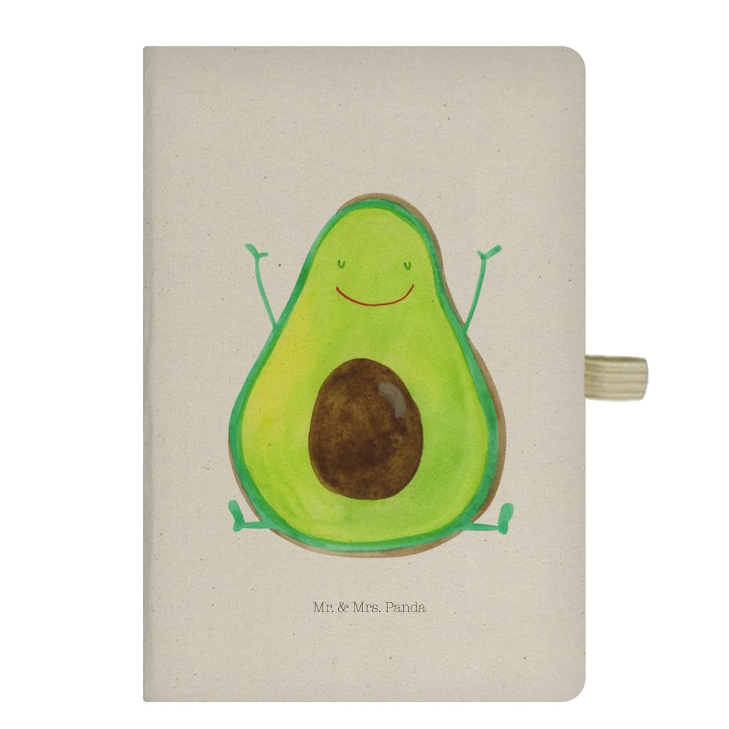 Cotton notebook avocado Happy Notizen, Eintragebuch, Tagebuch, Notizblock, Adressbuch, Journal, Kladde, Skizzenbuch, Notizheft, Schreibbuch, Schreibheft, Avocado, Veggie, Vegan, Gesund, Chaos