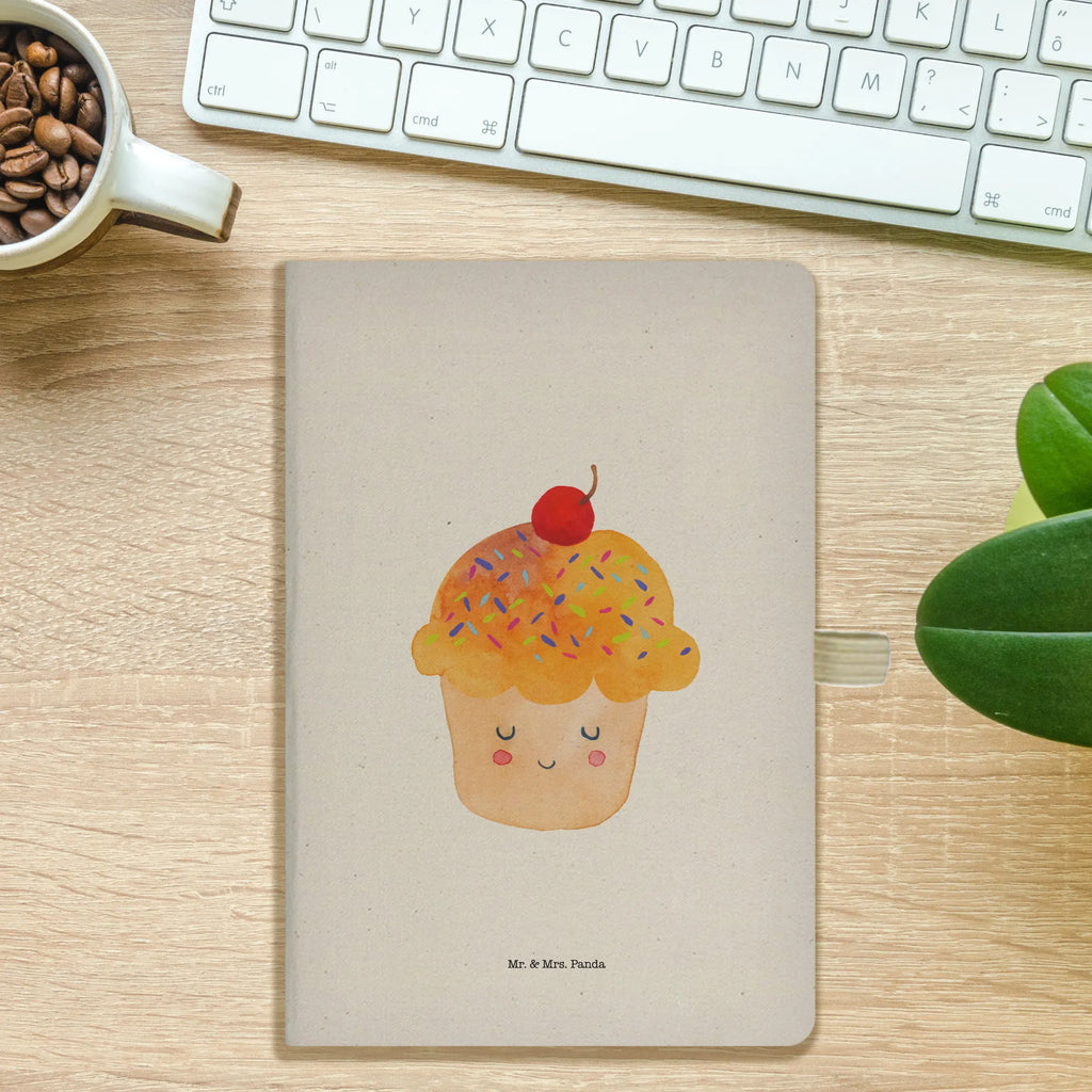 Bawełniany notatnik DIN A4 Babeczka Motywy zwierzęce, dobra energia, zabawne powiedzonka, zwierzęta