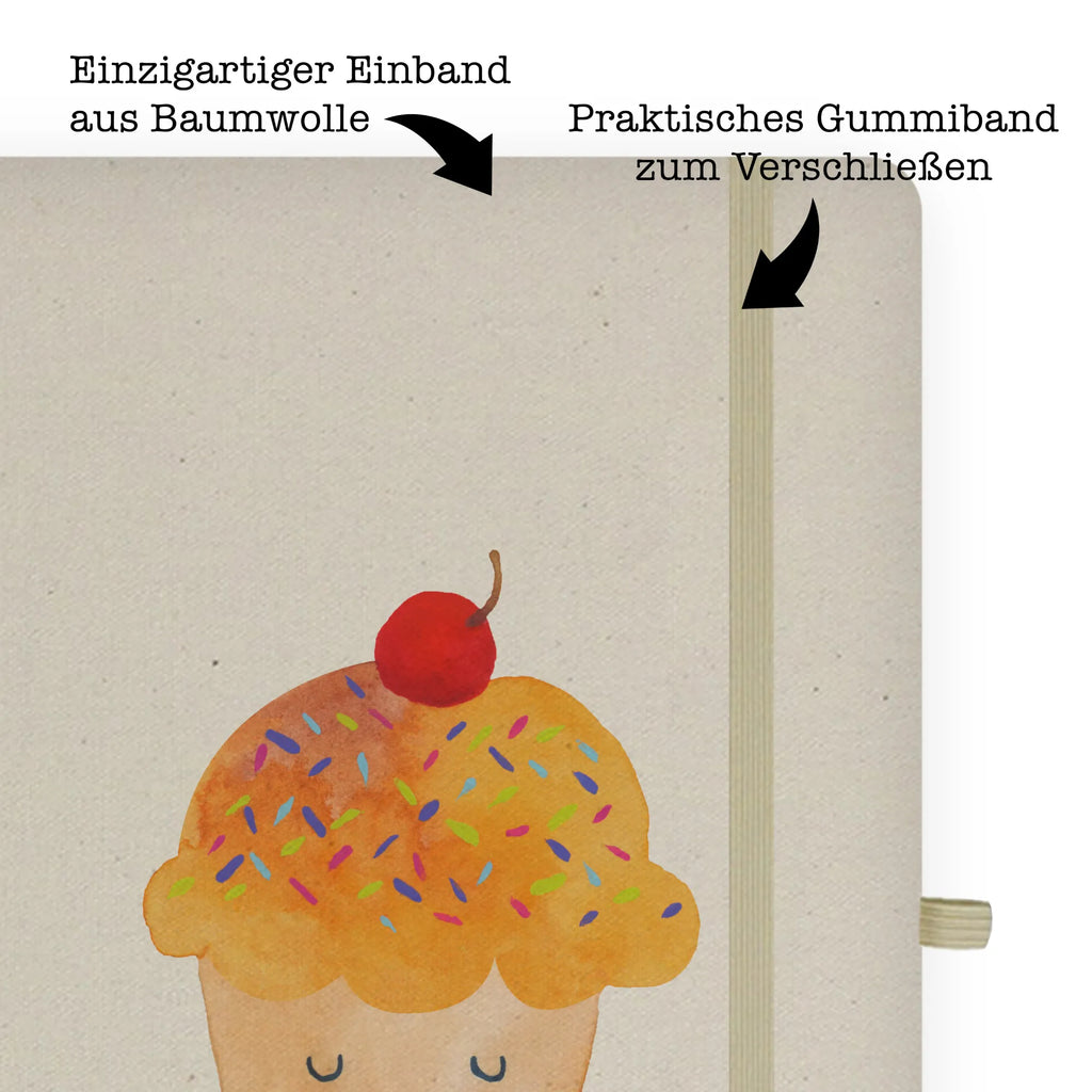 Bawełniany notatnik DIN A4 Babeczka Motywy zwierzęce, dobra energia, zabawne powiedzonka, zwierzęta