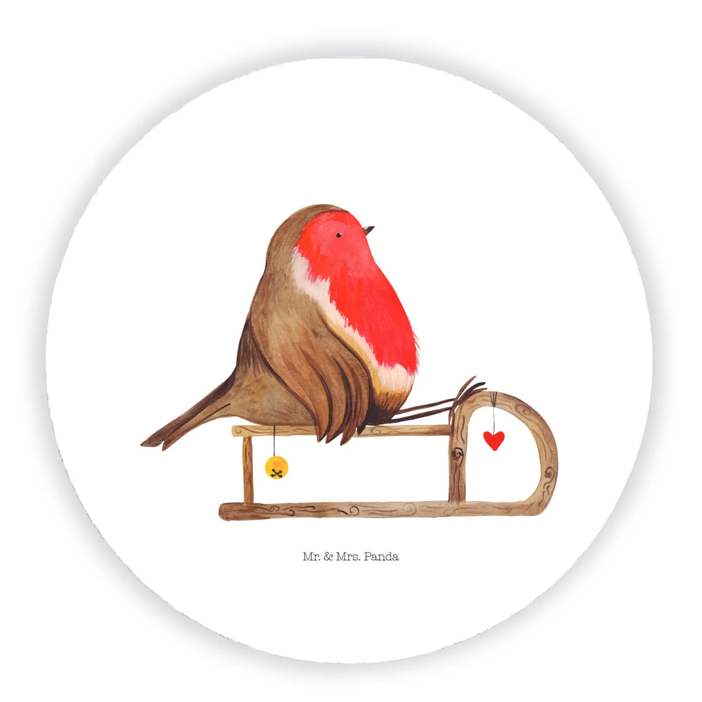 Rund Magnet Rotkehlchen Schlitten rundmagnet, kühlschrankmagnete, magnete, Kühlschrankmagnet, Wintermotiv, Winter, Weihnachtsdeko, Nikolaus, Weihnachten, Advent, Heiligabend, Vogel, Schlitten