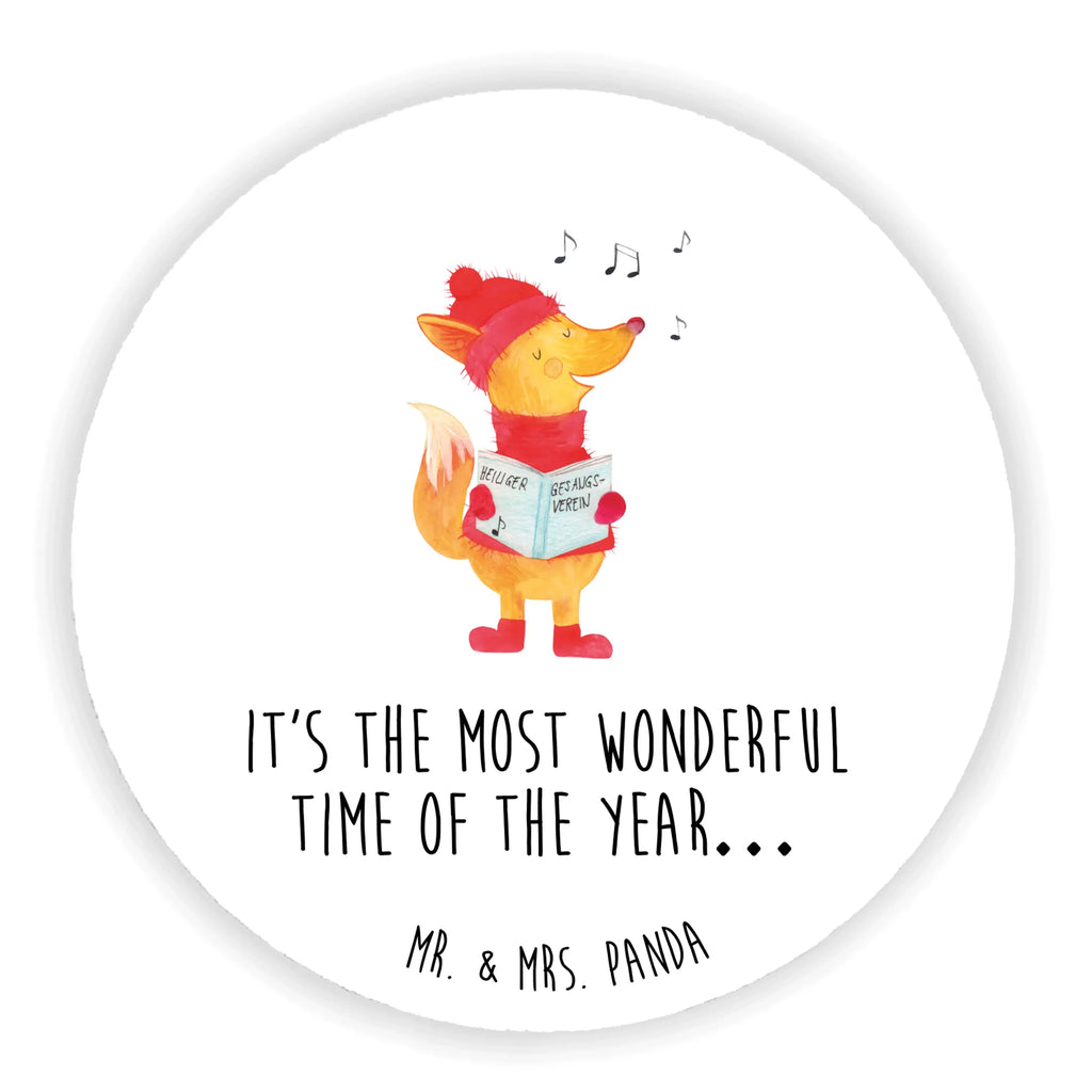 Okrągły magnes lis Śpiewak magnete, rundmagnet, Kühlschrankmagnet, kühlschrankmagnete, Wintermotiv, Winter, Weihnachtsdeko, Nikolaus, Advent, Heiligabend, Weihnachten, Füchse, Fuchs, Weihnachtslieder, Singen, Geschenk Sänger, Sänger