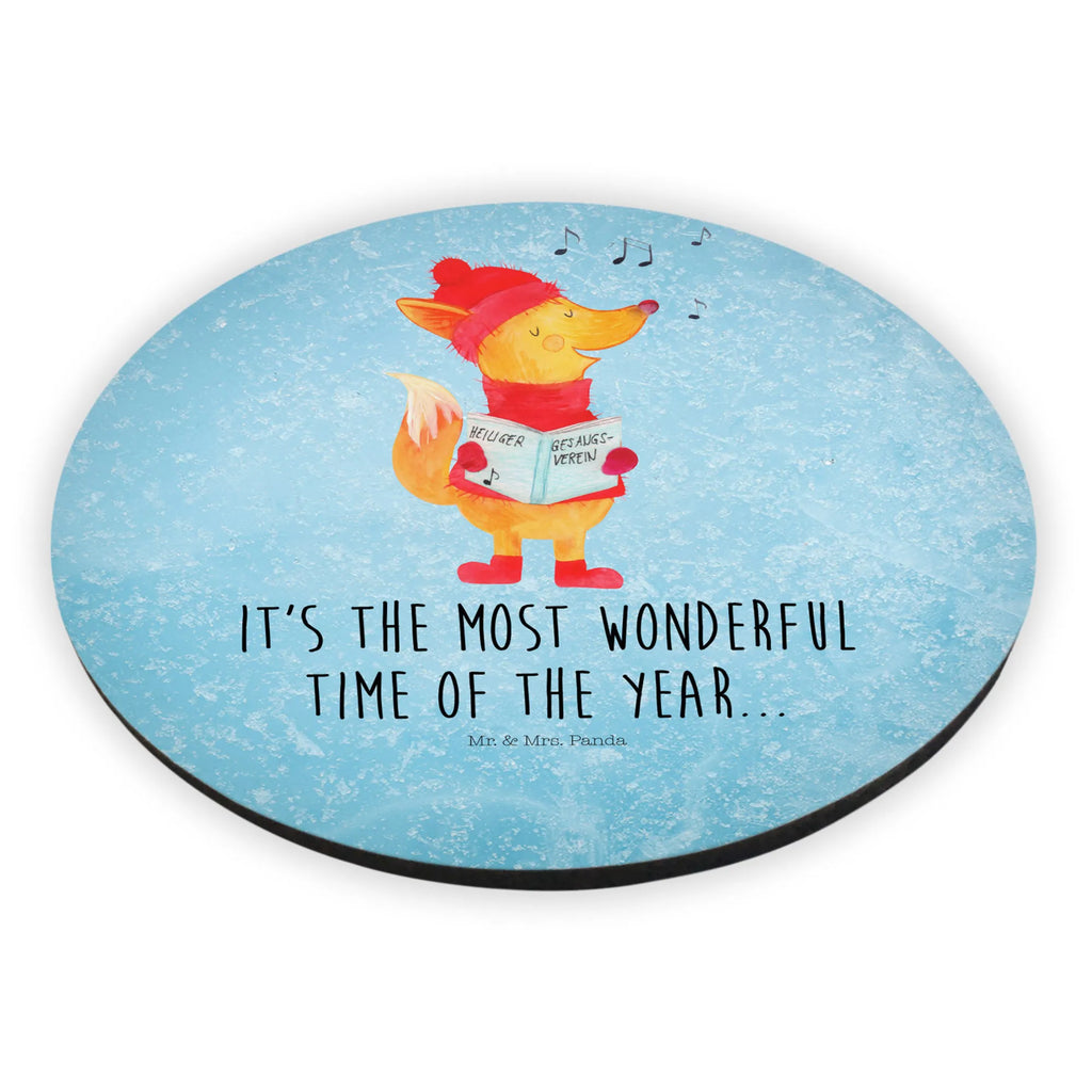 Okrągły magnes lis Śpiewak magnete, rundmagnet, Kühlschrankmagnet, kühlschrankmagnete, Wintermotiv, Winter, Weihnachtsdeko, Nikolaus, Advent, Heiligabend, Weihnachten, Füchse, Fuchs, Weihnachtslieder, Singen, Geschenk Sänger, Sänger