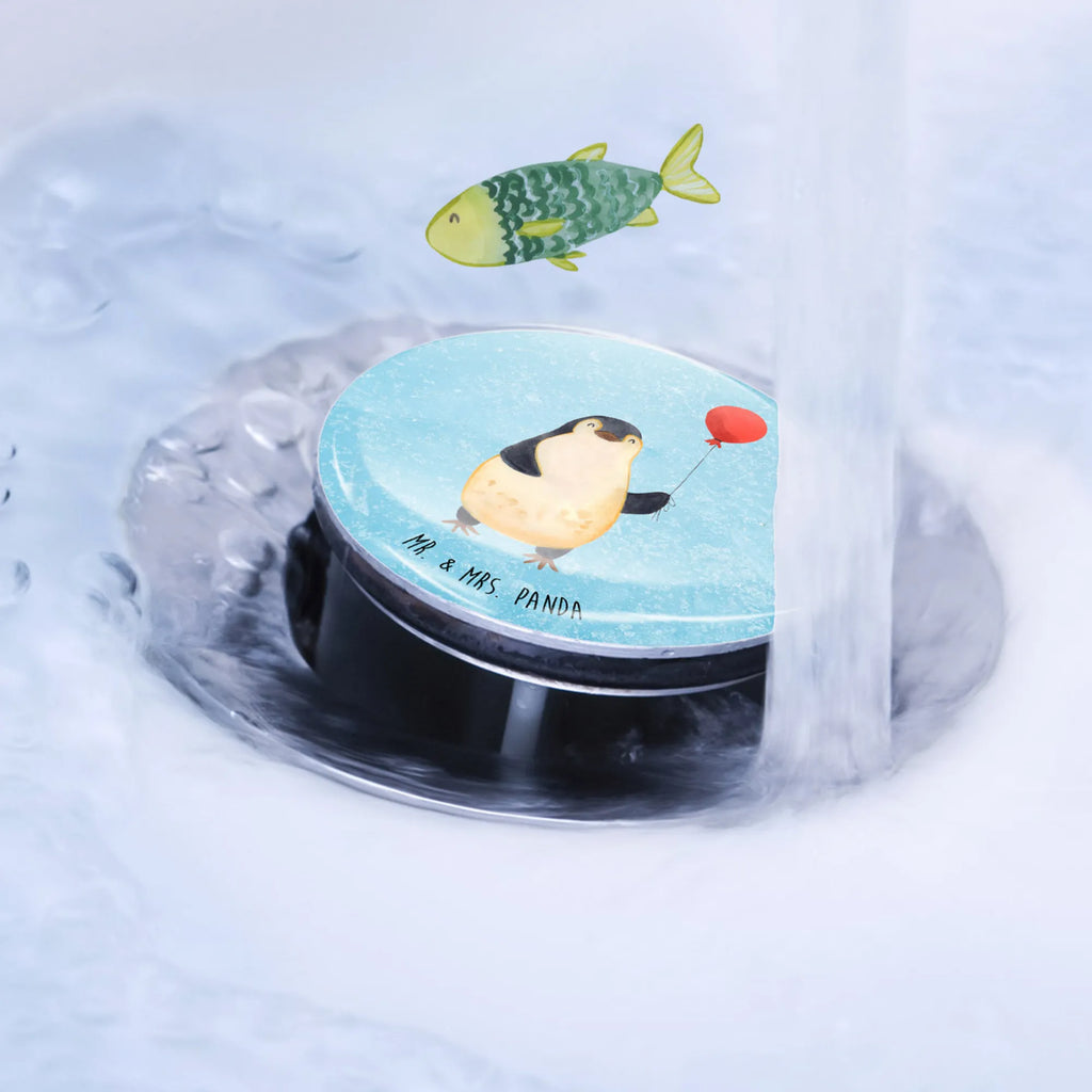 Sink plug Penguin balloon drain plugs, stoppers, universal, washbasin plugs, drain set, washbasin, Washbasin plugs, Penguin, North Pole, Winter, Penguins, gift girlfriend, love, love of life, motivation, happiness, gift idea, new start, daydreams, balloon, new life, best friend, penguins
