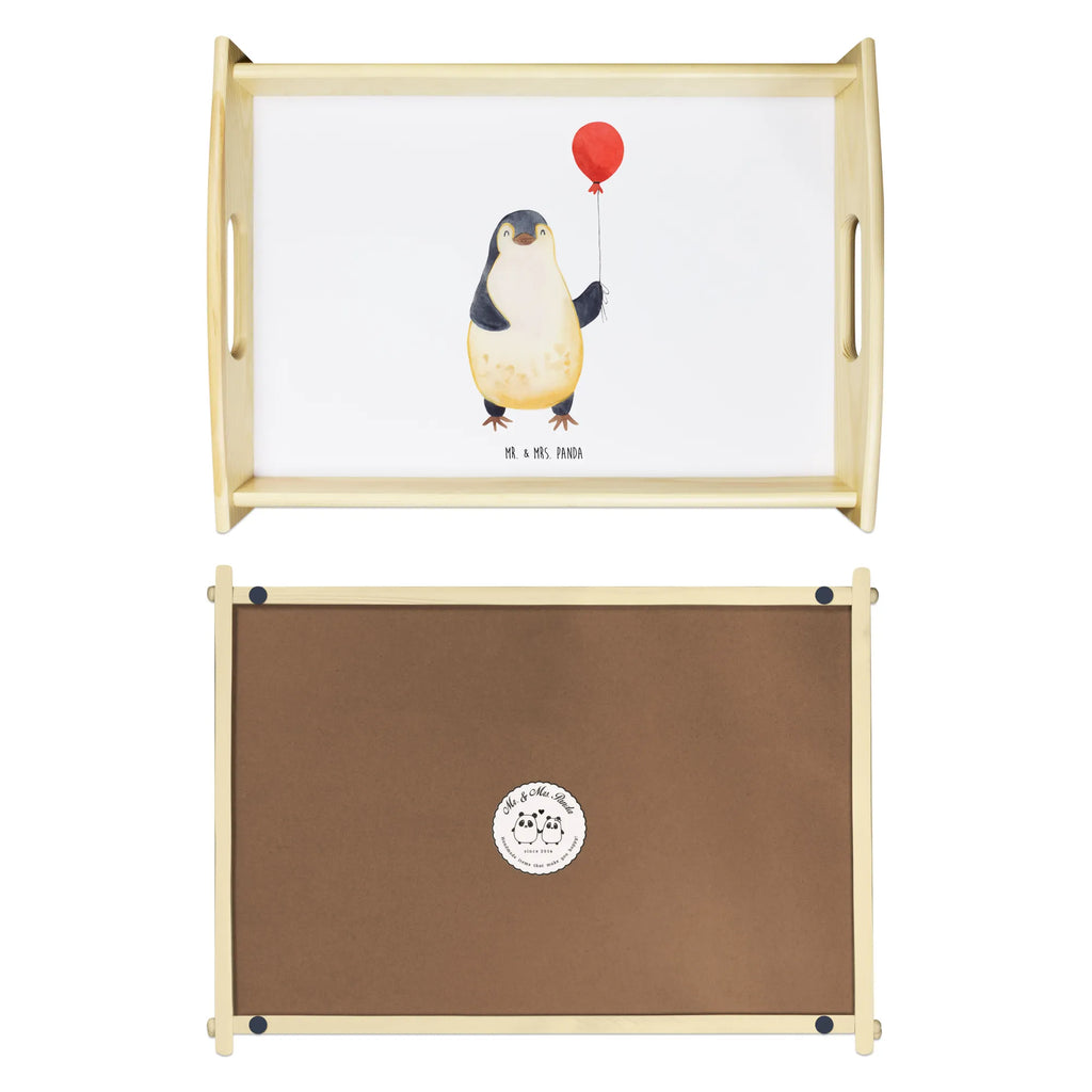 Serviertablett Pinguin Luftballon Frühstückstablett, Serviertablett, Holztablett, Dekotablett, Küchentablett, Tablett, Pinguin, Tagträume, Glück, Pinguine, Geschenk Freundin, Lebenslust, neues Leben, Geschenkidee, beste Freundin, Motivation, Liebe, Neustart, Luftballon