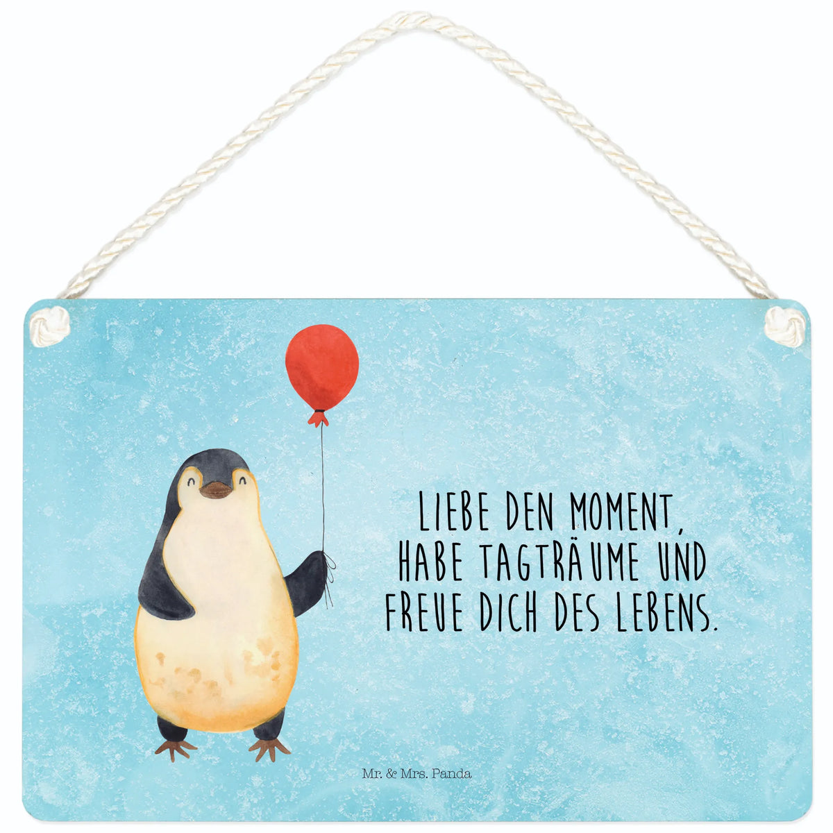 Deko Schild Pinguin Luftballon