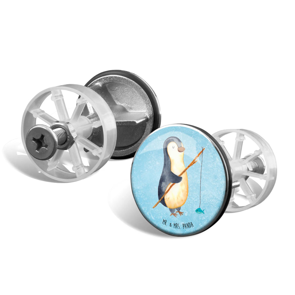 Sink plug Penguin angler drain set, stoppers, washbasin, universal, Washbasin plugs, washbasin plugs, drain plugs, Penguin, North Pole, Winter, Penguins, hobby, gift idea, motivation, daily schedule, vacation, daydreams, new start, weekend, plan, planner, friends, angler, penguins, penguin, gift, fishing