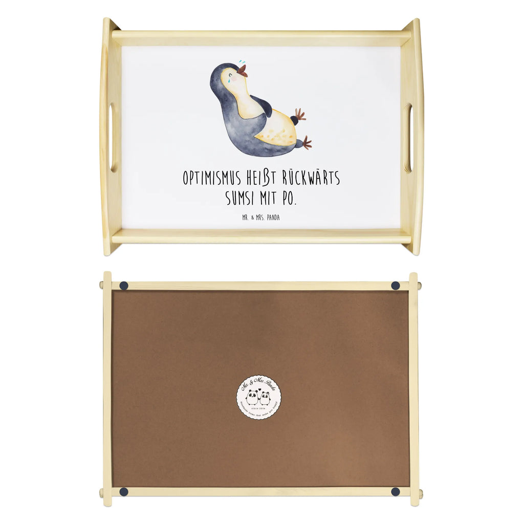 Serviertablett Pinguin Lachen Holztablett, Tablett, Serviertablett, Dekotablett, Frühstückstablett, Küchentablett, Pinguin, lustiger Spruch, Pinguine, Fröhlichkeit, Optimismus, Humor, Lachen, Fröhlich