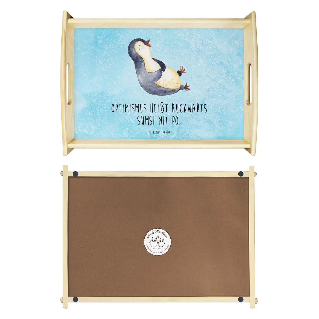 Serviertablett Pinguin Lachen Holztablett, Tablett, Serviertablett, Dekotablett, Frühstückstablett, Küchentablett, Pinguin, lustiger Spruch, Pinguine, Fröhlichkeit, Optimismus, Humor, Lachen, Fröhlich