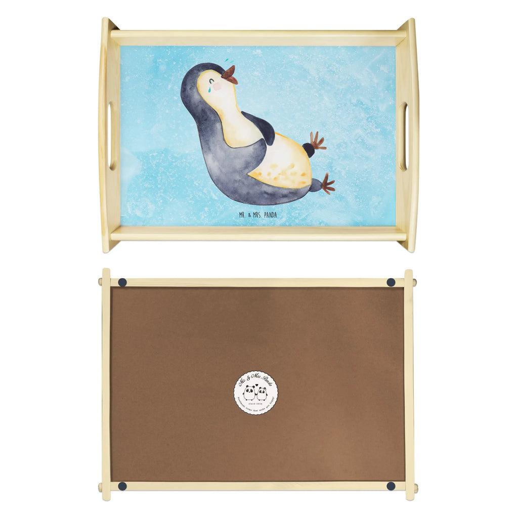 Serviertablett Pinguin Lachen Holztablett, Tablett, Serviertablett, Dekotablett, Frühstückstablett, Küchentablett, Pinguin, lustiger Spruch, Pinguine, Fröhlichkeit, Optimismus, Humor, Lachen, Fröhlich