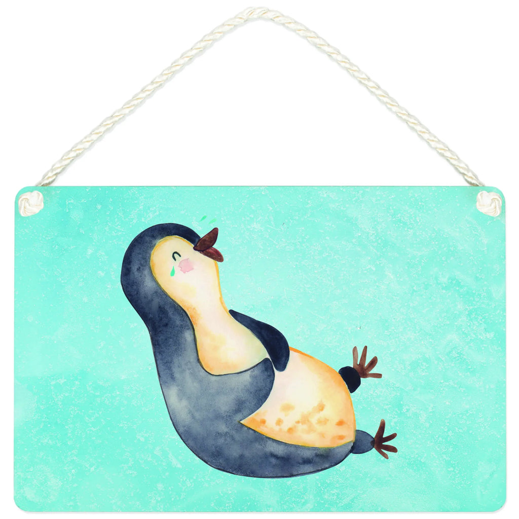 Dekoracyjny znak pingwin Śmiech Pinguin