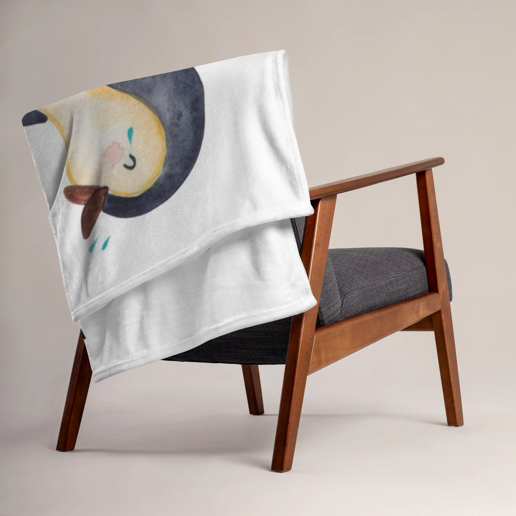 Kocyk dla niemowląt pingwin Śmiech Geschenk Geburt, Babygeschenk, Krabbeldecke, Babydecke, Babyecke Kuscheldecke, Pinguin, lustiger Spruch, Humor, Optimismus, Fröhlichkeit, Fröhlich, Pinguine, Lachen