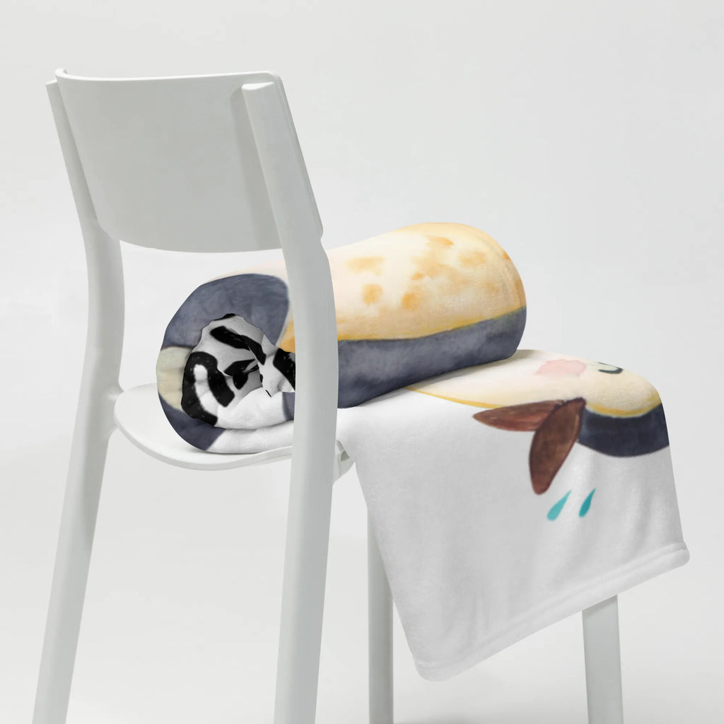 Kocyk dla niemowląt pingwin Śmiech Geschenk Geburt, Babygeschenk, Krabbeldecke, Babydecke, Babyecke Kuscheldecke, Pinguin, lustiger Spruch, Humor, Optimismus, Fröhlichkeit, Fröhlich, Pinguine, Lachen