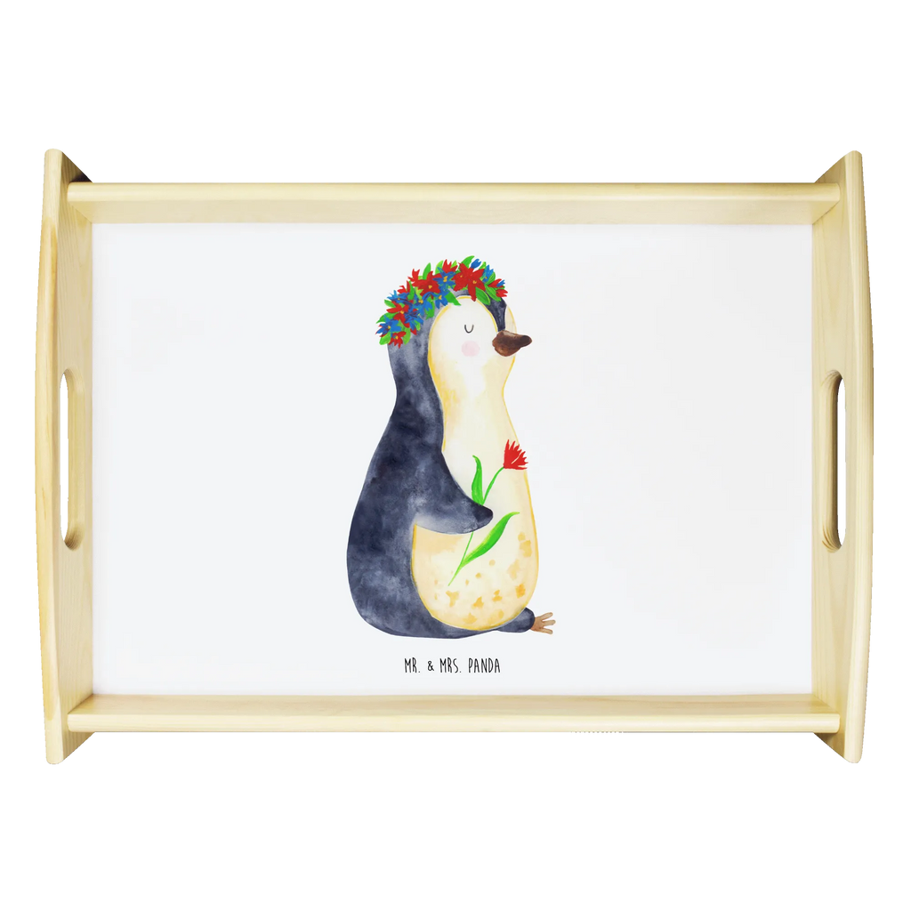 Serving tray Penguin Flower echtholz tablett, sofatablett, serviertablett holz, tablett zum servieren, Küchentablett, tragetablett, Servier Tablett, tablett für essen, essenstablett, serviertablett aus holz, teetablett, betttablett, holz serviertablett, tablett für getränke, tablett für bett, tablett aus holz, tablett holz, Frühstückstablett, bett tablett, ablagetablett, Tablett, Serviertablett, couchtablett, getränketablett, kaffeetablett, Holztablett, Pinguin, Ziele, Pinguine, Geschenkidee, Liebeskummer, Wünsche, Lebensziele, Motivation, Universum, Lebenslust, Leben, Blumenkranz