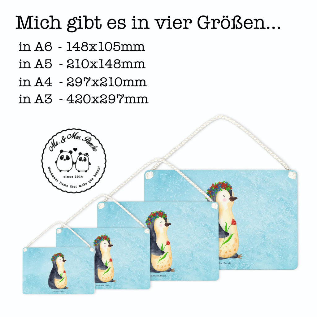 Deko Schild Pinguin Blumen Schild mit Spruch, dekotafel, wandtafel, wandhänger, Türschild Familie, sprüche schild, dekoration schild, Holzschild, Schild, Dekoschild, hängeschild, Badschild, Wandschild, Spruchschild, Küchenschild, Türschild, holzbild, Motivschild, Deko Wandtafel, Holztafel, dekoschilder, Deko Schild, Pinguin, Geschenkidee, Lebensziele, Wünsche, Ziele, Lebenslust, Liebeskummer, Pinguine, Universum, Blumenkranz, Motivation, Leben