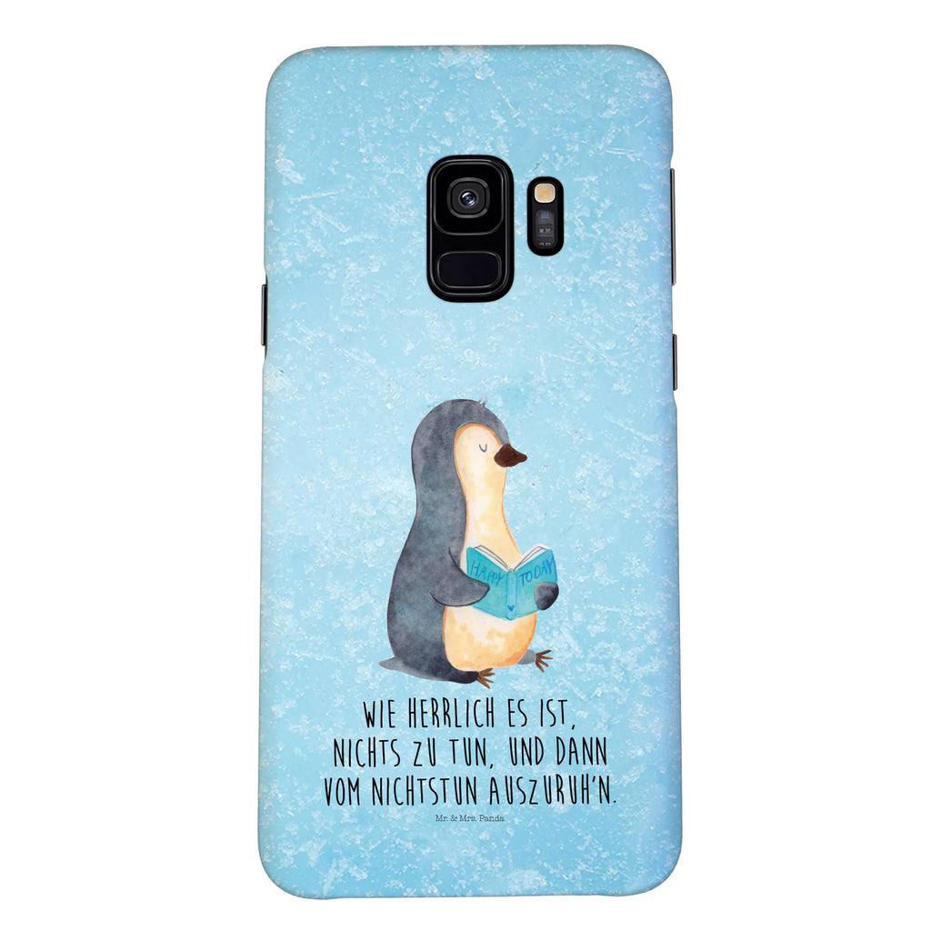 Etui na iPhone 10 pingwin książka Handy Case, Iphone X, Iphone 10, Handycover, Hülle, Cover, Handy, Handyhülle, Pinguin, Pinguine, Bücherwurm, Nichtstun, Buch, Lesen, Ferien, Faulenzen, Freizeit, Urlaub