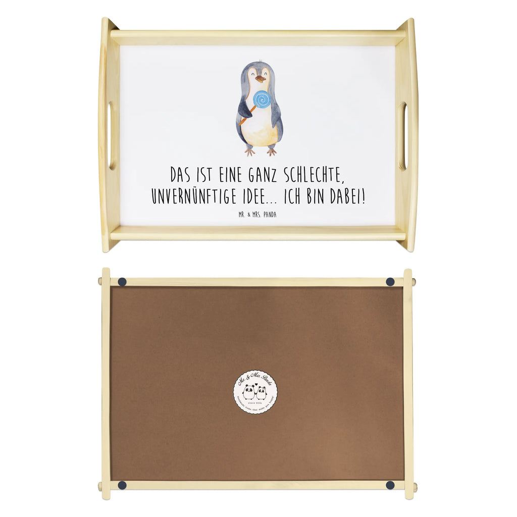 Serviertablett Pinguin Lolli Holztablett, Dekotablett, Tablett, Frühstückstablett, Küchentablett, Serviertablett, Pinguin, Süßigkeiten, Lolli, Ganove, Pinguine, Rebell, Gauner, Blödsinn, Rabauke, Spruch