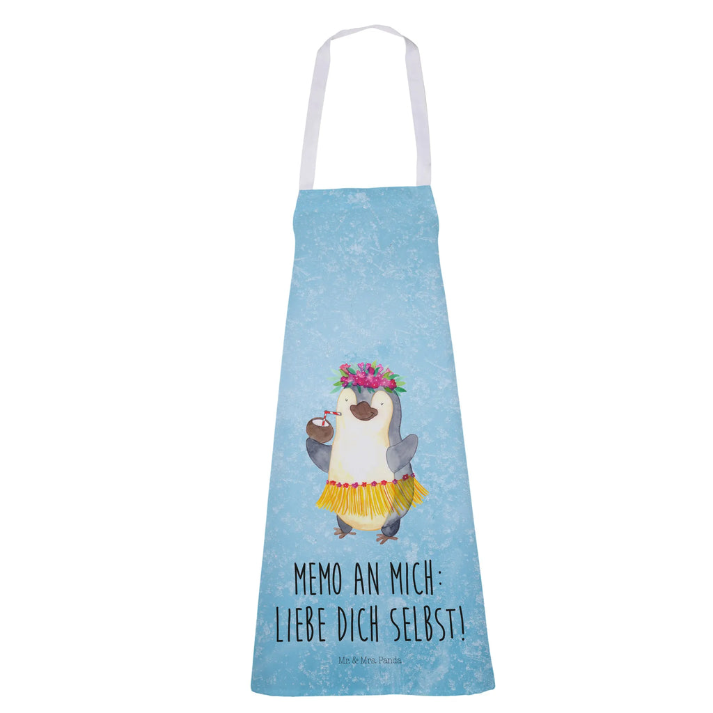 Apron Penguin coconut kitchen apron, baking, cooking apron, Cooking, grill apron, baking apron, apron, Penguin, North Pole, Winter, Penguins, penguins, vacation, aloha, coconut, Hawaii