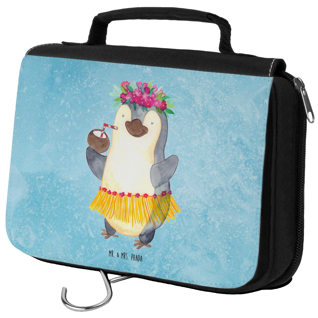 Kulturbeutel Pinguin Kokosnuss beautycase, Kosmetiktasche, hygienetasche, Necessaire, hygienebeutel, badtasche, Kulturbeutel, Toilettentasche, Schminkbeutel, Reisebeutel, Waschtasche, Schminktasche, Kulturbeutel Waschbar, Waschbeutel, Kulturtasche, Pinguin, Urlaub, Aloha, Hawaii, Pinguine, Kokosnuss