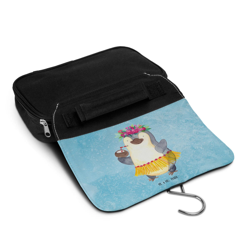 Kulturbeutel Pinguin Kokosnuss beautycase, Kosmetiktasche, hygienetasche, Necessaire, hygienebeutel, badtasche, Kulturbeutel, Toilettentasche, Schminkbeutel, Reisebeutel, Waschtasche, Schminktasche, Kulturbeutel Waschbar, Waschbeutel, Kulturtasche, Pinguin, Urlaub, Aloha, Hawaii, Pinguine, Kokosnuss