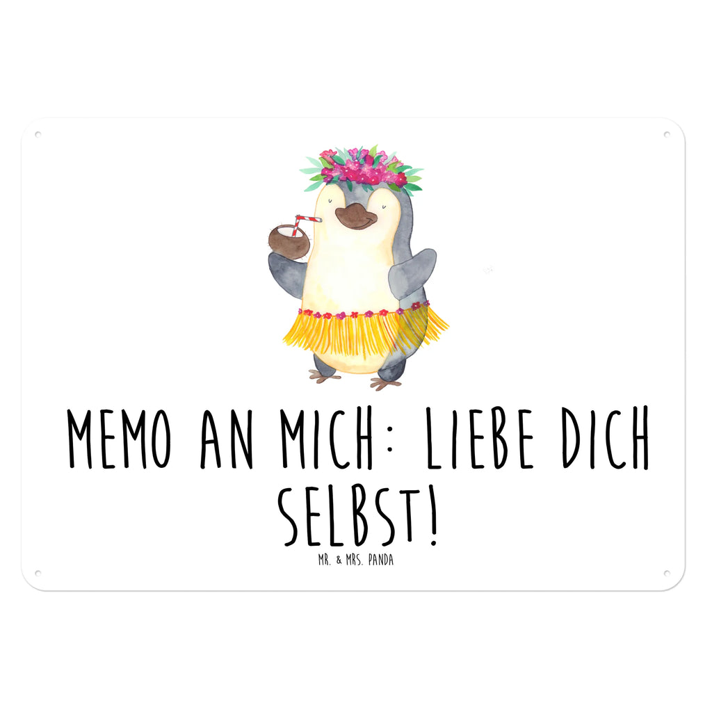 Blechschild Pinguin Kokosnuss Blechschild Für Männer, Türschild Metall, Blechschild Groß, Blechschild Küche, Dekoschild Metall, Blechschild Für Frauen, Blechschild Büro, Wandschild Metall, Blechschild Zum Aufhängen, Blechschild, Pinguin, Hawaii, Aloha, Pinguine, Urlaub, Kokosnuss