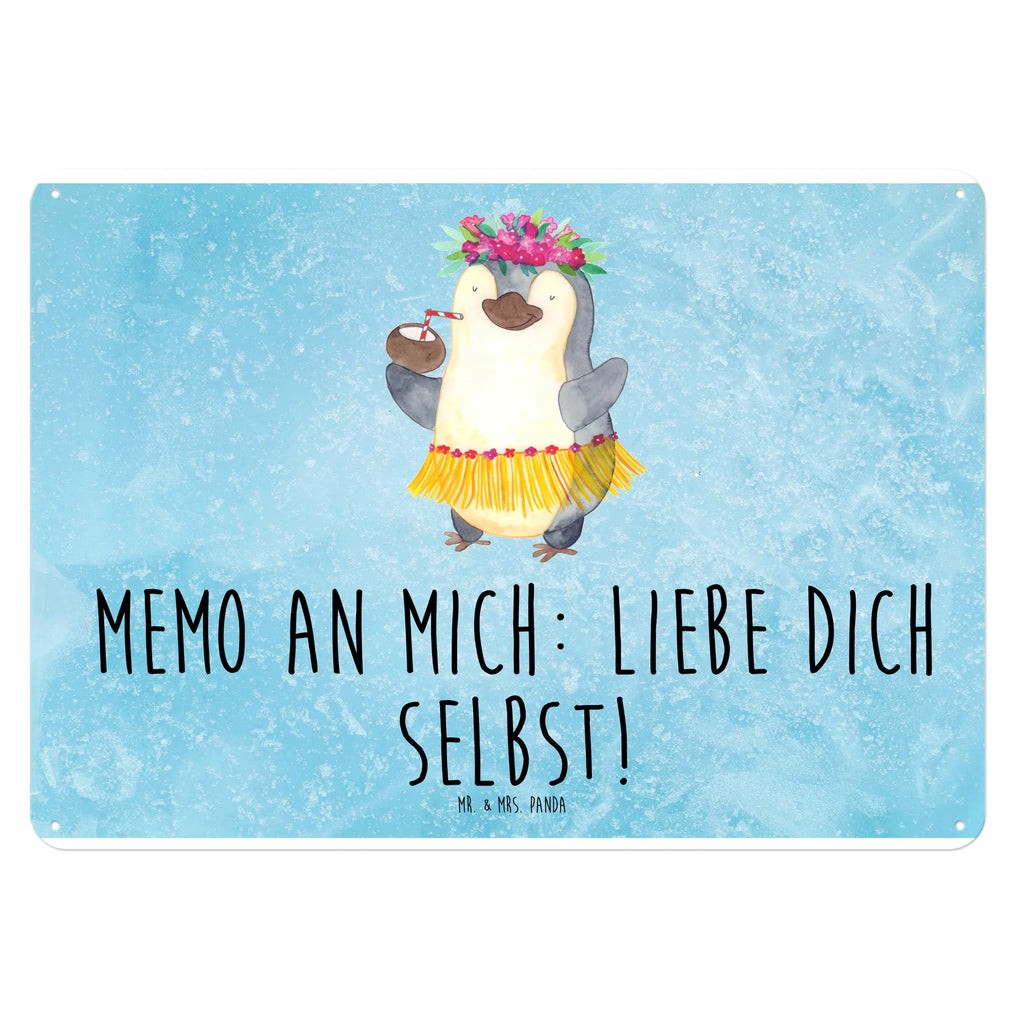 Blechschild Pinguin Kokosnuss Blechschild Für Männer, Türschild Metall, Blechschild Groß, Blechschild Küche, Dekoschild Metall, Blechschild Für Frauen, Blechschild Büro, Wandschild Metall, Blechschild Zum Aufhängen, Blechschild, Pinguin, Hawaii, Aloha, Pinguine, Urlaub, Kokosnuss
