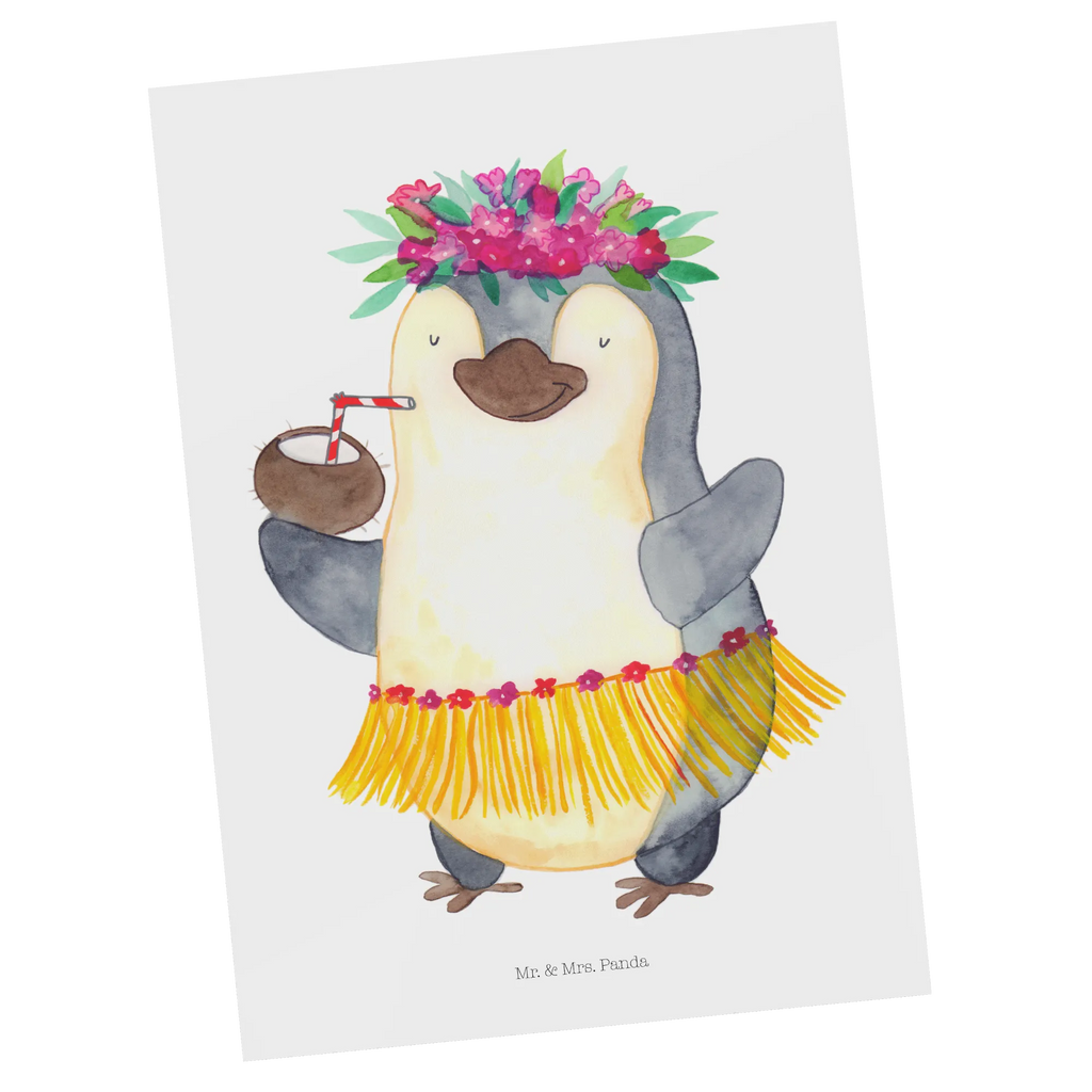 Postkarte Pinguin Kokosnuss Grußkarte, Ansichtskarte, Ansichtskarten, einzelkarte, Postkarten, Motivkarte, Kunstkarten, bildkarte, spruchkarte, Designkarte, Postkarte, kunstkarte, Fotokarte, Pinguin, Aloha, Kokosnuss, Urlaub, Pinguine, Hawaii